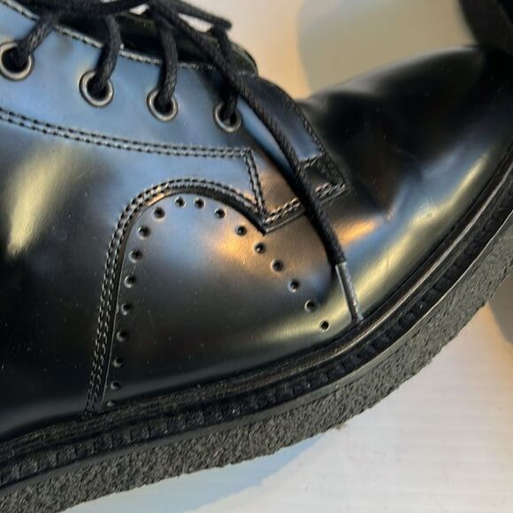 Adieu Paris Black Leather Combat Boots – Made in Portugal – Size 39 - Picture 4 of 11